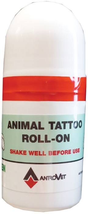 Green tattoo roll on ink.