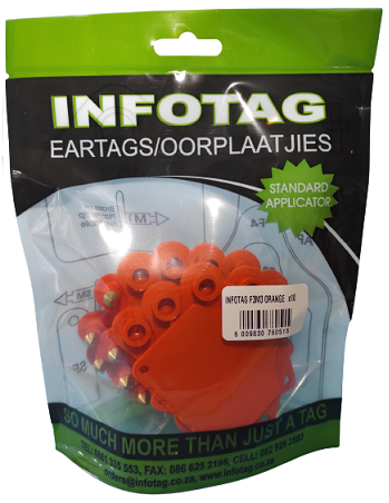 Plastic ear tags with copper point.