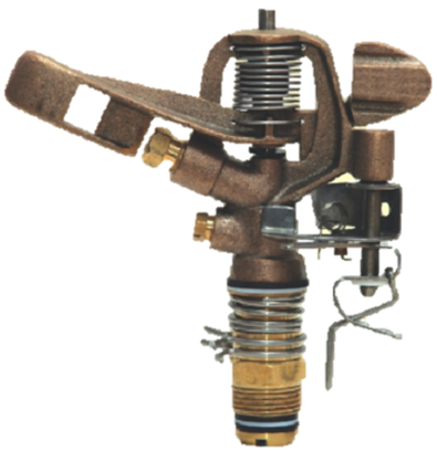 Suitable for all crops, for overhead sprinkler irrigation on portable or as well as permanent irrigation systems. Press fitted weight into the arm for proper balance and impact.