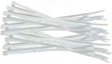 Tough PVC cable ties.