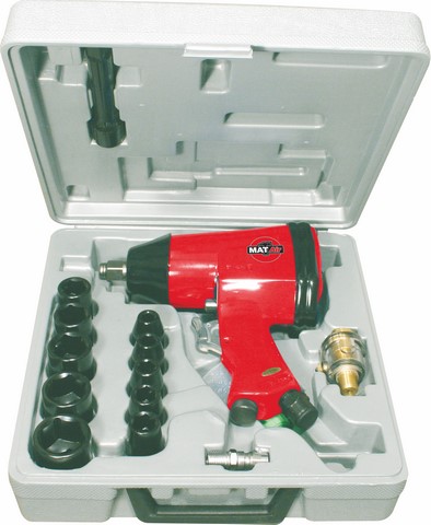 Features: 13mm Impact Wrench RAC742010 Sockets: 9,10, 11, 13, 15, 17, 19, 21, 22, 24mm1 x 125mm Extension Bar1 x Oil Bottle1 x Hex Wrench1 x Nipple1 x Mini Oiler1 x Plastic CaseRecommended for servicing applications in automotive garages and repair centres