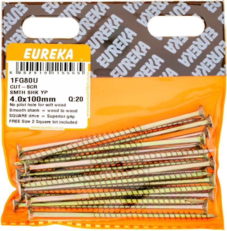 The Cut-Screw Smooth Shank is ideal for joining wood to wood (hard and soft).