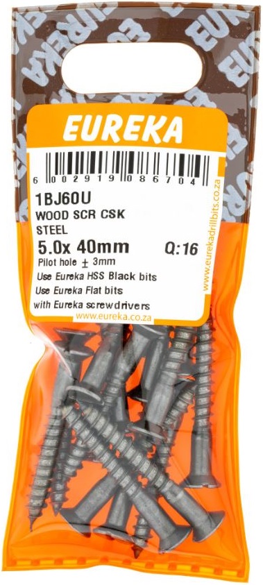 Manufactured from steel - Wood Screws have slotted heads.