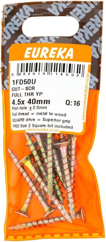 Cut-Screws full thread are ideal for joining metal to wood.