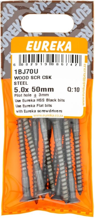 Manufactured from steel - Wood Screws have slotted heads.