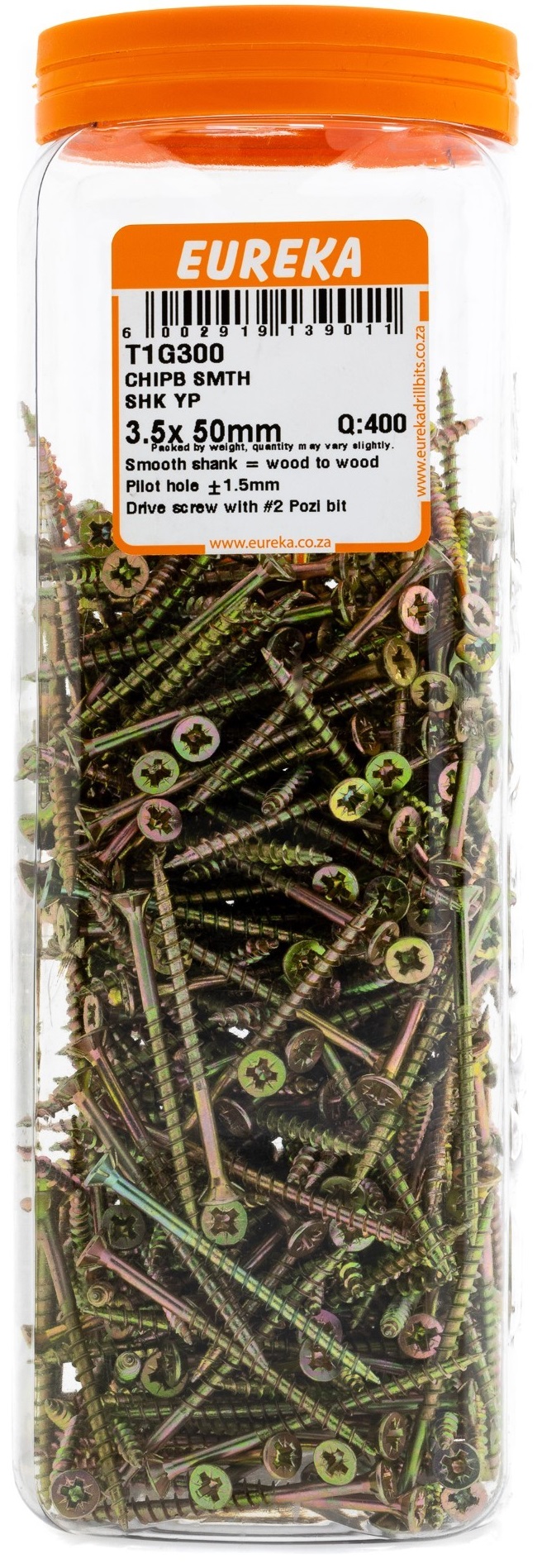 Perfect for doing general DIY work with chipboard and other softer types of woods. Require pilot holes, drilled 2mm smaller than the size of screw used. A Pozi screwdriver bit is required to drive the screws home.