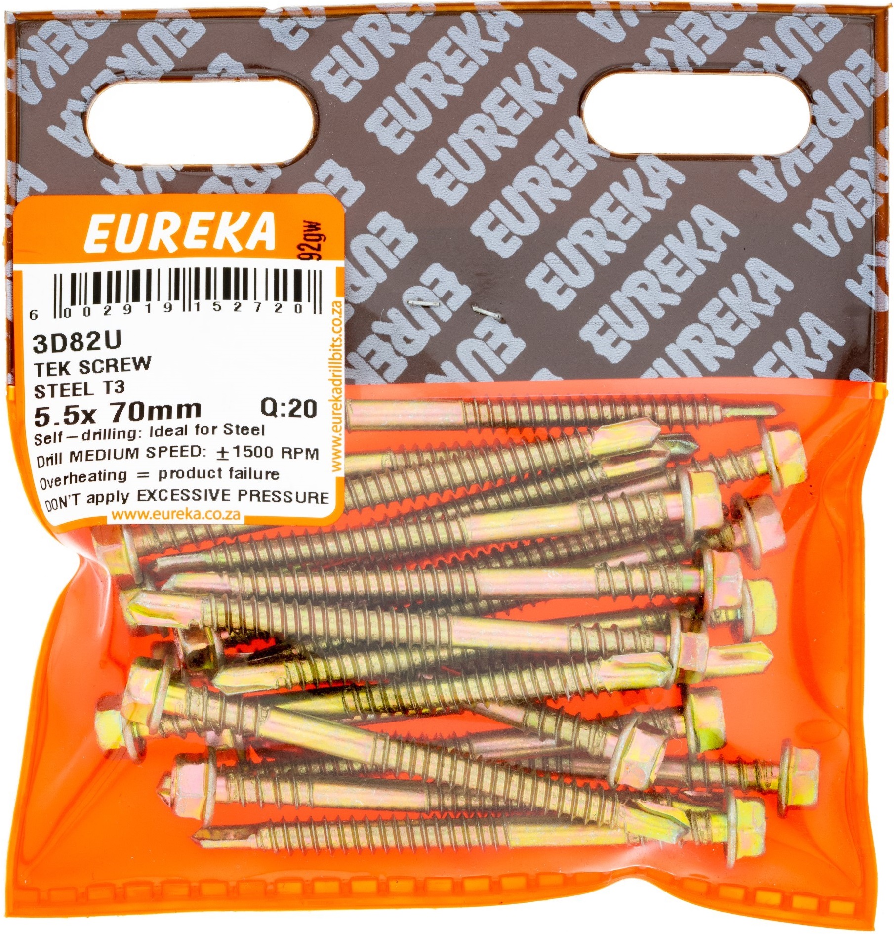 A dual thread screw ideal to secure IBR or corrugated sheeting to metal roof structures.