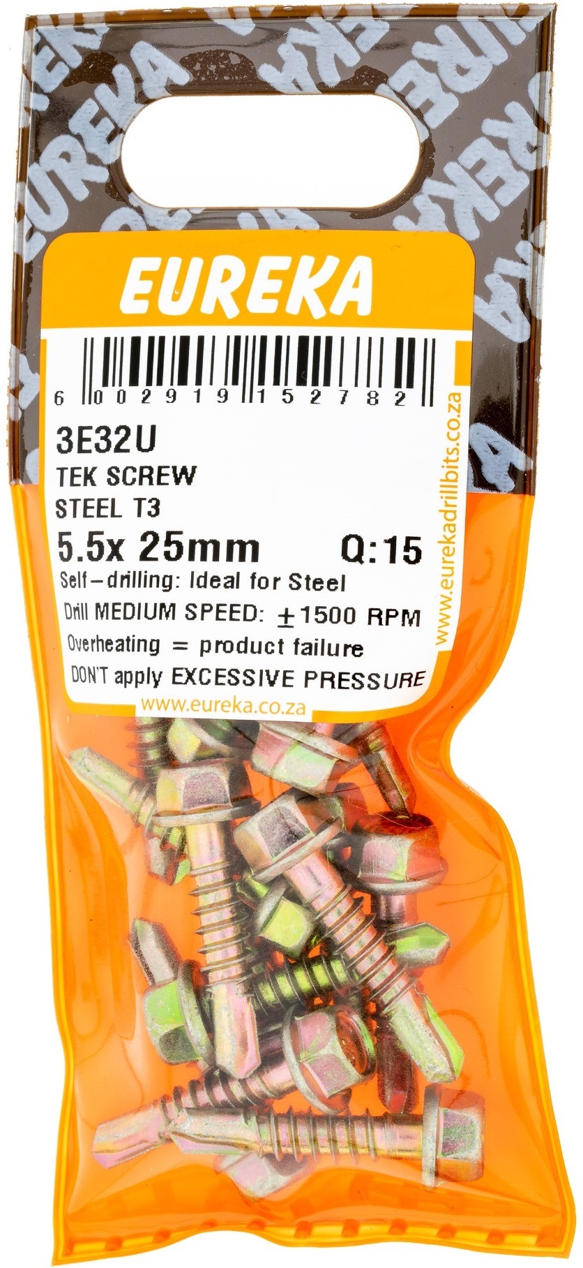 A dual thread screw ideal to secure IBR or corrugated sheeting to metal roof structures.