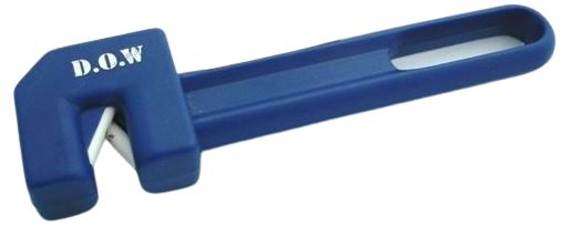 The DOW Mini Sharpener has pre set Ceramic rods to give you a long lasting edge on your blade. Ideal for a tackle box or your hunting bag it is very compact and weighs almost nothing.