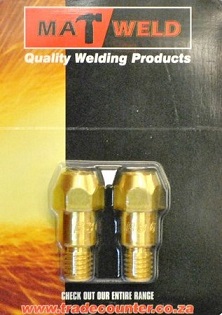 The tip adaptor is a secondary consumable that holds the contact tip.