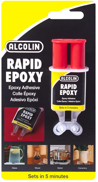 A 2-part, clear, fast-setting, polymer compound that mixes easily enabling fast permanent repairs to many surfaces including fibreglass, concrete, glass, metals, wood, and some plastics. provided in a double syringe applicator for easy and accurate dispens