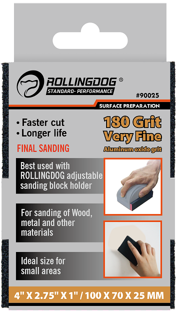 Sanding Sponge. Grit: 180 for Fine. Size: 100mmx70mmx25mm. Light Stock removal and stripping Eva Base. EVA Base.