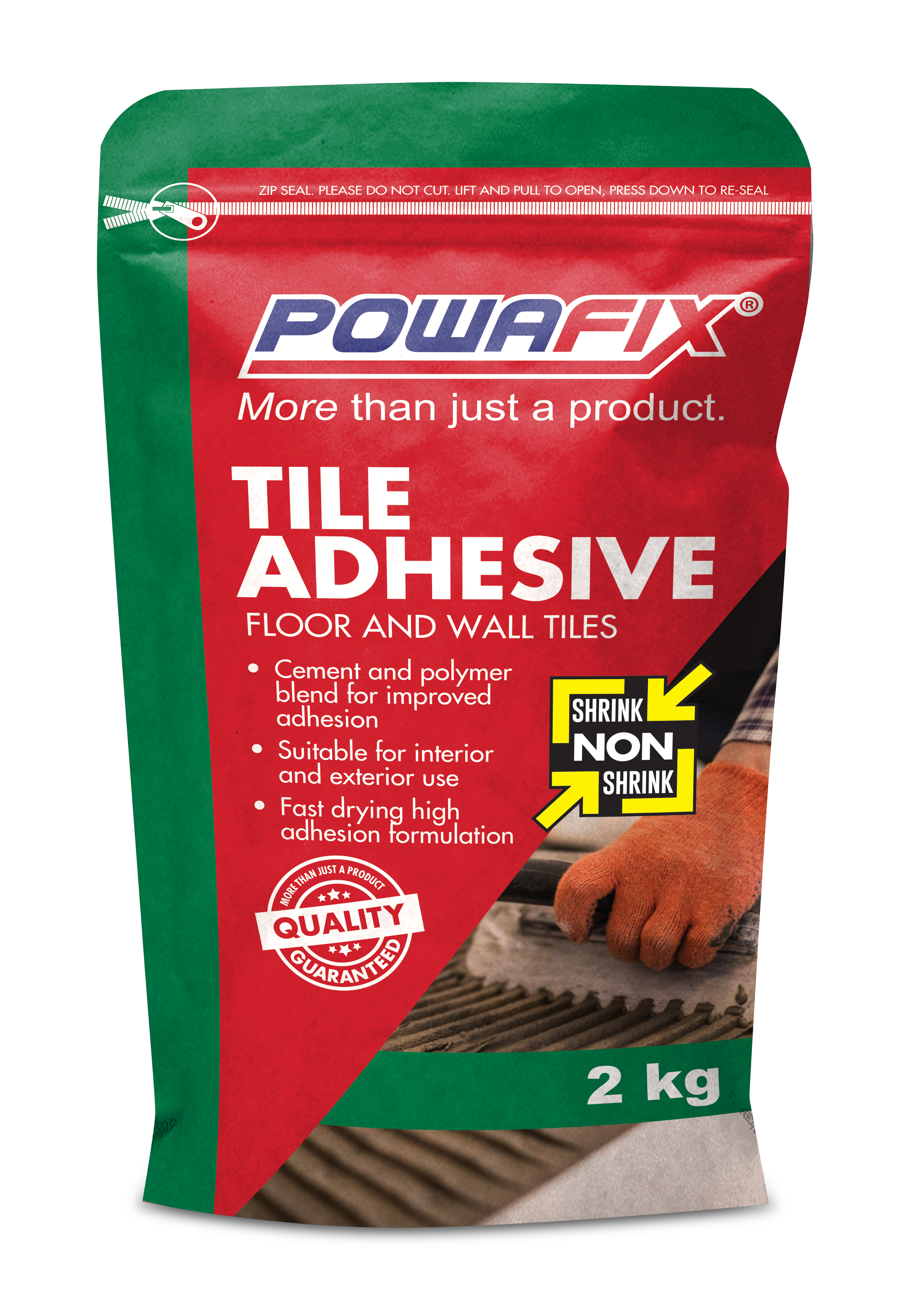 Powafix Tile Adhesive is a versatile high quality cement adhesive that is suitable for both floor and wall applications