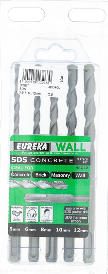 Drill Bit Eureka SDS Plus Set 5-12mm 5pc