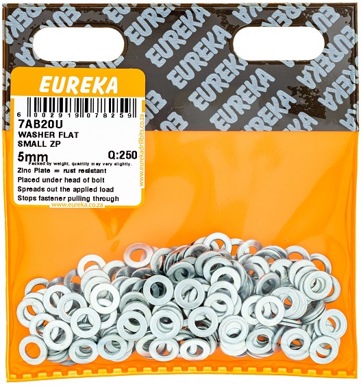 Flat Washer Eureka Small 7AB20U 5mm QTY250