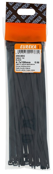 Cable Tie Black 4.7x198mm QTY50