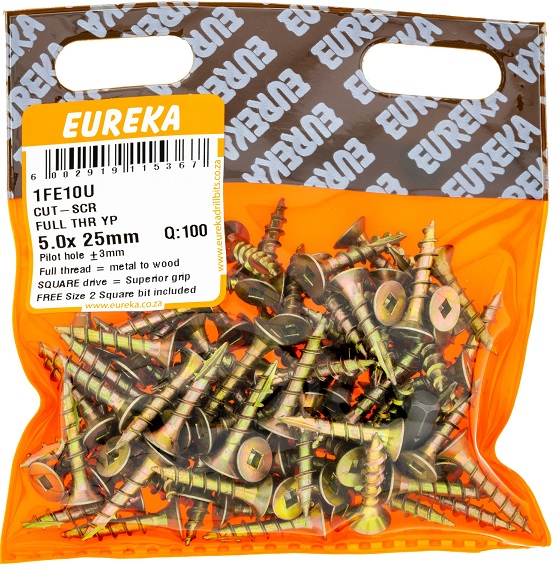 Cut Screw Eureka Full Thread 1FE10U 5.0mmx25mm