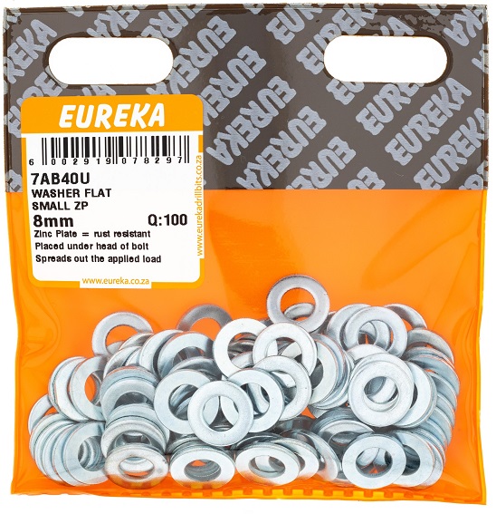 Flat Washer Eureka Small 7AB40U 8mm Q:100