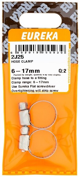 Clamp Eureka Hose Clamp 6-17mm QTY2