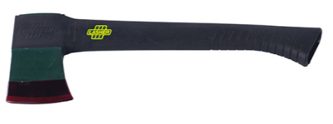 Composite handle moulded into head and hollow handle lasts longer. For splitting smaller logs and firewood.