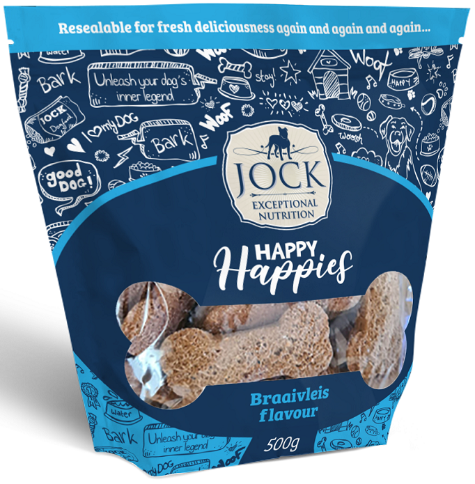 Happy Happies dog biscuits are the perfect complement to our scientifically formulated dog food range. These delicious and nutritious treats are ideal for rewarding, teaching and reinforcing good behaviour. Our big and small happies are the perfect size for both small and large dogs, making them a suitable treat for all dog breeds.