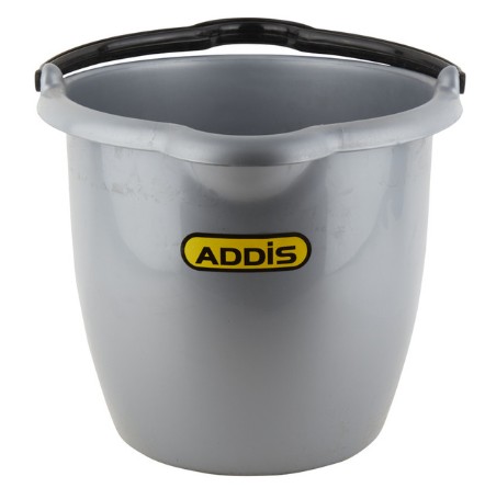The Addis 13?L Bucket features a carry handle, easy-pour spout, and a durable bottom grip for convenient handling and pouring.