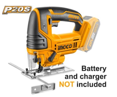 The product includes voltage 20v, no load speed of 2400rpm, it comes with a 5 piece blade, the battery and charger is not included. The product is packed by colour box.