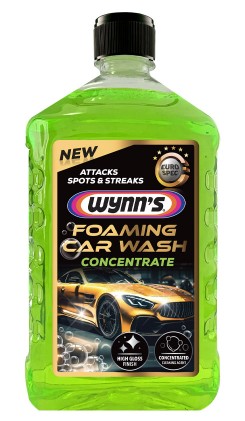 Wynn's Foaming Car Wash Concentrate visibly reduces spots and streaks for a high gloss finish. This high-foaming formula is concentrated for greater cleaning action. It safely lifts dirt, grime and residues leaving your vehicle with a brilliant finish.
