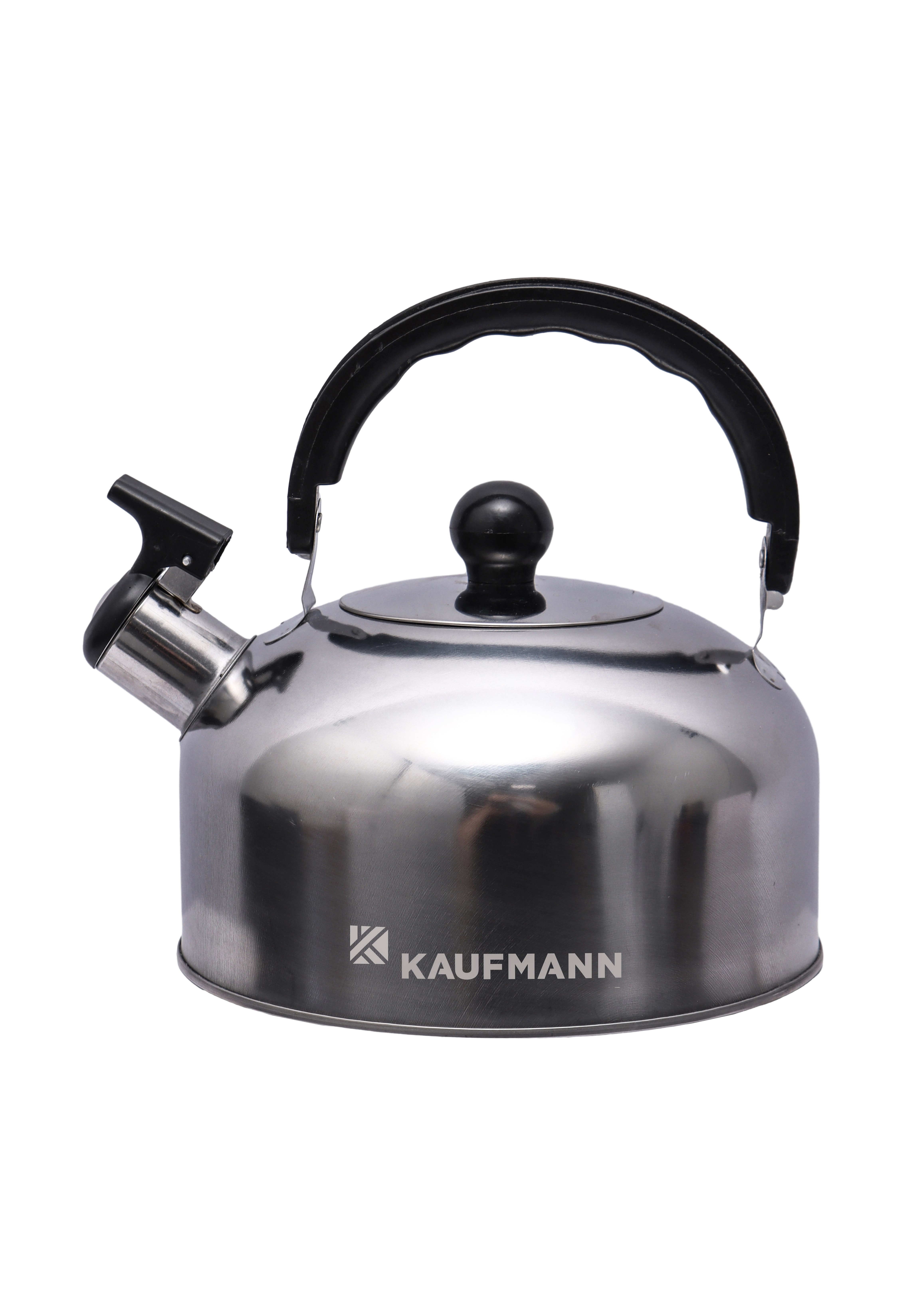 The Kaufmann Stainless Steel Kettle (2L) combines functionality, durability, and modern design. Made from high quality, rust resistant stainless steel, this kettle is built to last. With a 2 liter capacity, it's perfect for families or gatherings, allowing for multiple cups of tea or coffee at once. Its fast boiling time saves time and energy, while the ergonomic handle ensures a comfortable grip, reducing spills and burns. Durable Construction: High quality stainless steel ensures longevity and rust resistance. Capacity: 2 liters (1.8L to the spout). Fast Boiling: Quickly heats water, saving time. Ergonomic Handle: Comfortable and secure grip. Versatile Use: Suitable for camping and induction stoves. Specifications: Material: Stainless Steel + PP, Dimensions: 18 x 20.5 x 19cm, Care Instructions: Cleaning: Rinse after use; wipe with a damp cloth and mild detergent. Descaling: Boil half vinegar and half water.