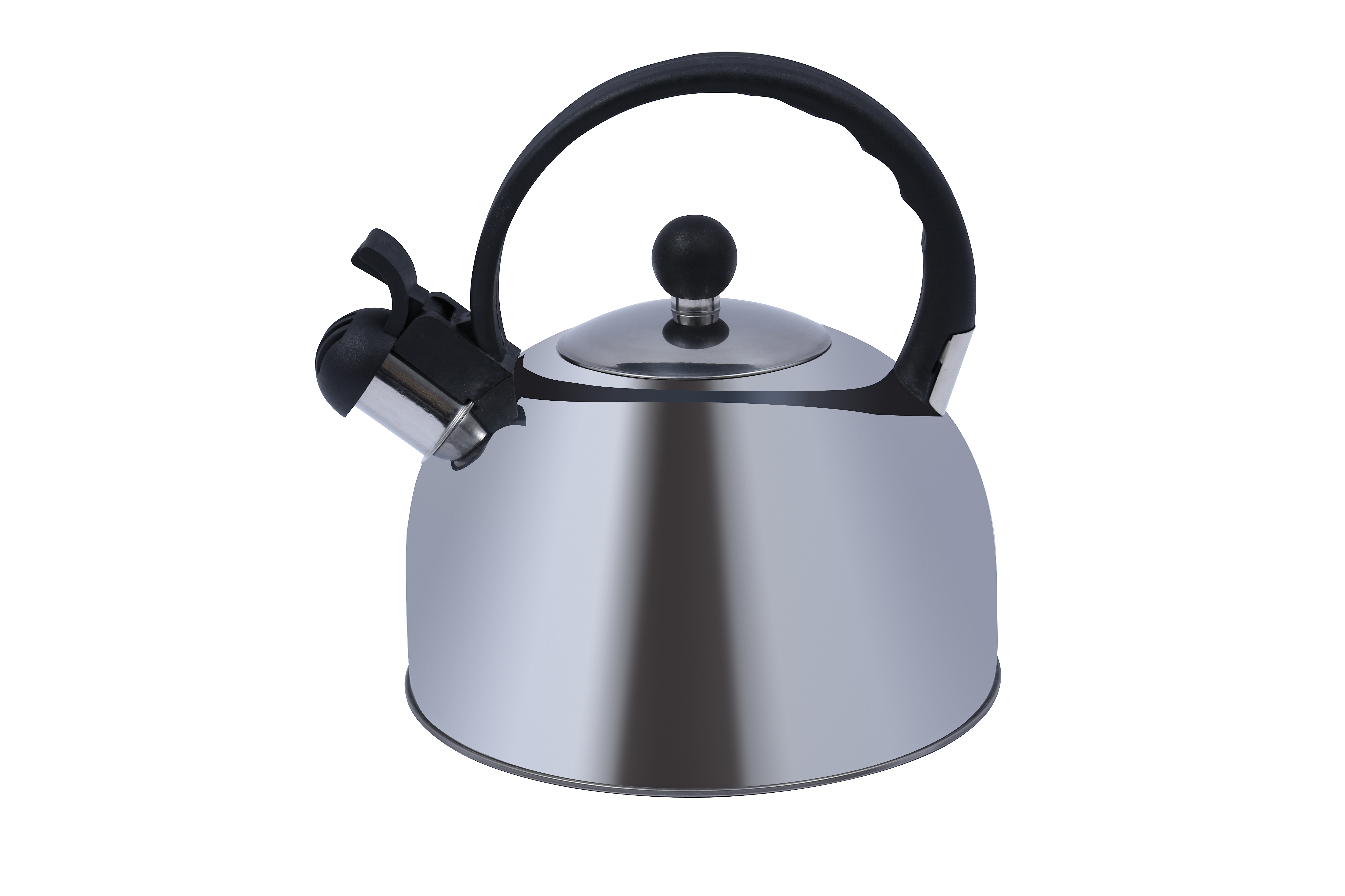 The KAUFMANN Stainless Steel Kettle, with a capacity of 2.5L, is a non electric, lightweight solution perfect for camping and outdoor adventures. Crafted from high quality stainless steel, this kettle is both durable and stylish, ensuring it withstands the rigors of outdoor use while looking great at the same time. Its Bakelite handle provides a comfortable grip and remains cool to the touch, allowing for safe pouring even when the kettle is hot. A convenient whistling alarm signals when the water reaches a boil, adding a practical touch to your cooking experience. The kettle s handle conveniently folds down, making it easy to pack and store without taking up too much space in your gear. Designed for versatility, this kettle can be used on any heat source, including campfires, stoves, or portable burners.