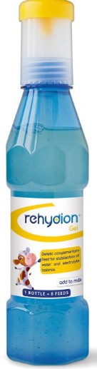 REHYDION Gel is indicated for use in calves as an aid in the correction of electrolyte imbalances resulting from digestive disturbances such as diarrhoea. The method of administration Composed of alkalinising agents, electrolytes and energy the formula h