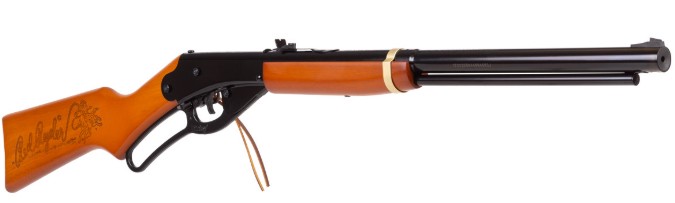 With its solid wood stock and forearm, lariat ring with a leather saddle thong, today's Daisy Red Ryder is the spittin' image of the one you cherished growing up! The Daisy Red Ryder is recommended for ages 10 and older with adult supervision.