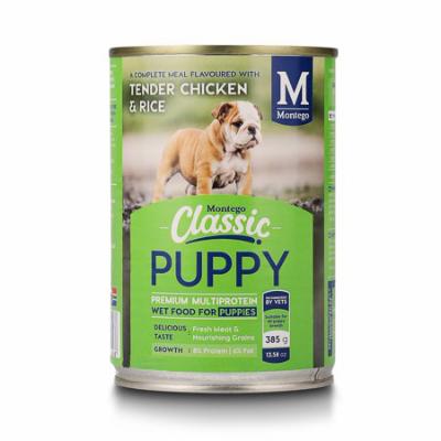 Classic Wet Food provides a complete, balanced and enticingly delicious meal, or a tasty complement to your dog's daily dry food diet. Serve on top, mixed in or on its own- however they like it! Benefits: Growth- 8% Protein / 6% Fat Conditioning- Essential vitamins, minerals & fatty acids. Well-Being- Source of moisture. Delicious Taste- Fresh meat with nourishing grains & vegetables.