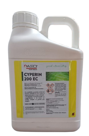 An emulsifiable concentrate, contact and stomach insecticide for the control of various insect pests on crops as indicated.
