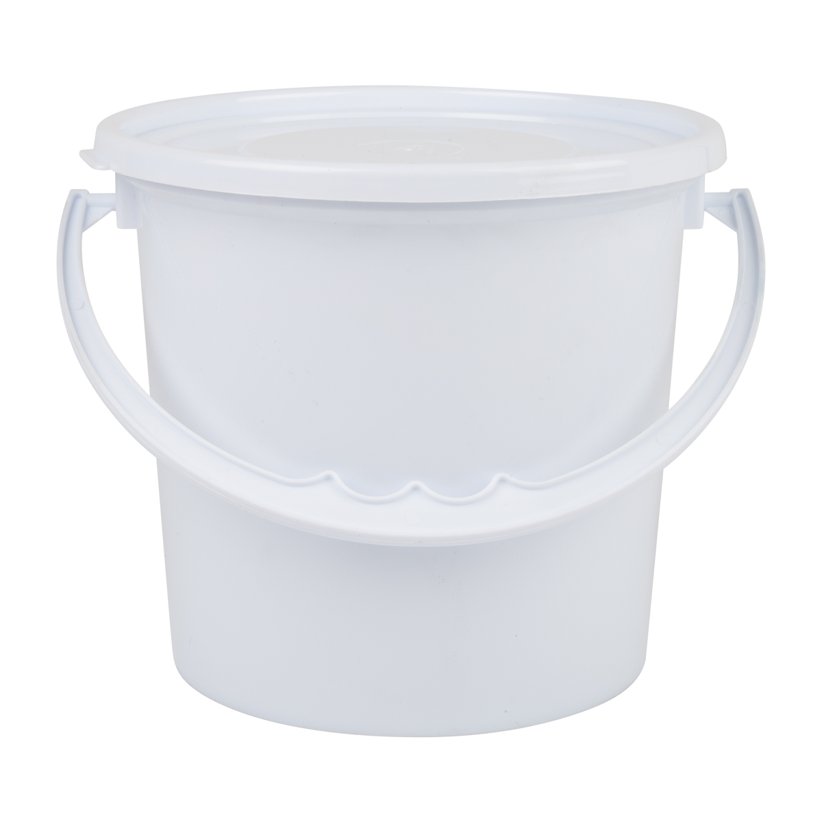White Dairy Type With Strong Clip On Lid.
