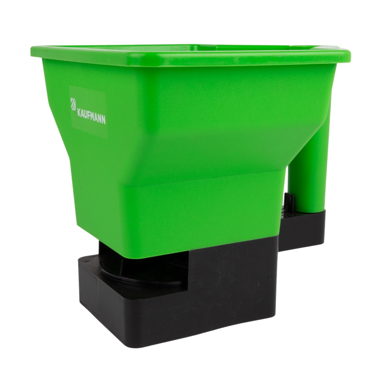 Hand held fertilizer spreader with lightweight sturdy plastic body. For spreading of dry granulated fertilizer. Easy to use. Can take volume of 3L dry granulated fertilizer. Spreading width is 1.5m.