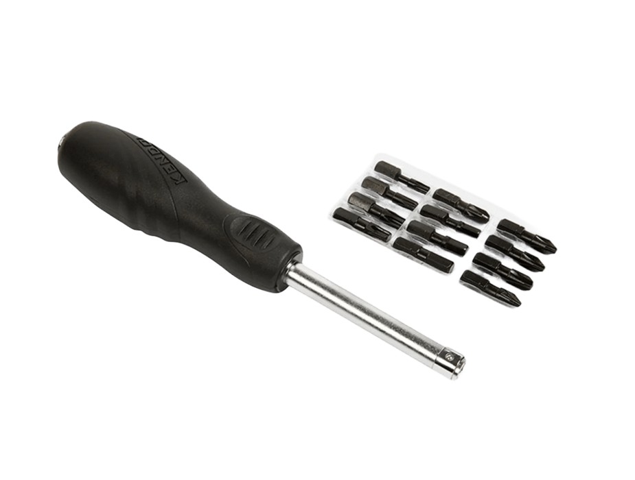 This set includes 1 ratchet handle and 12 high-quality 6.35×25mm 6150 CR-V bits, covering sizes 4mm, 5mm, 6mm, 7mm; PH1, PH2, PH3; T15, T20, T25; and H3, H4, H5. The built-in impact function makes it ideal for loosening rusty or stubborn screws, providing power and efficiency in a compact, versatile tool set.