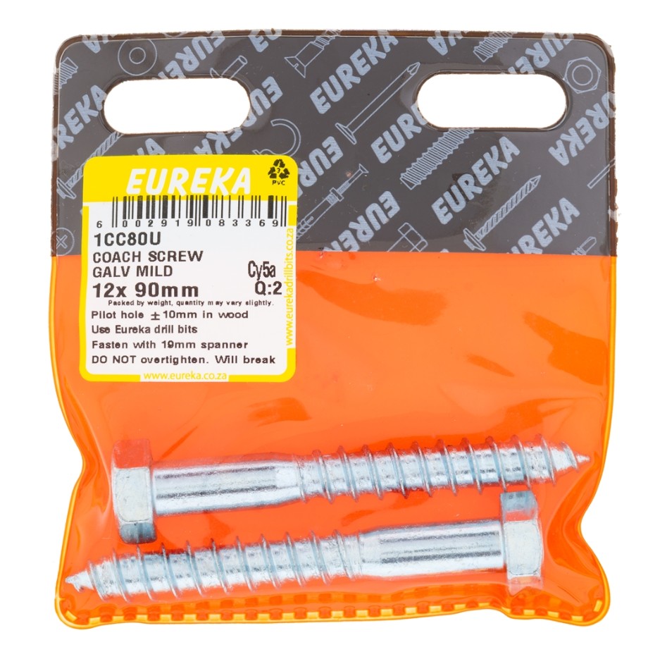 Coach screws, also known as lag screws, are heavy-duty fasteners designed for securing large, heavy objects to wood or masonry.They feature a hexagonal head for easy turning with a wrench or socket, and a thick, coarse threaded shank for strong holding power.Made from high-quality steel and galvanized for corrosion resistance, coach screws are ideal for outdoor applications such as fastening timber beams, posts, and heavy-duty hardware.