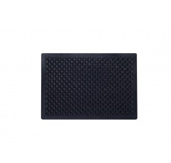 Durable black rubber mat ideal for vehicle floors or general surface protection.