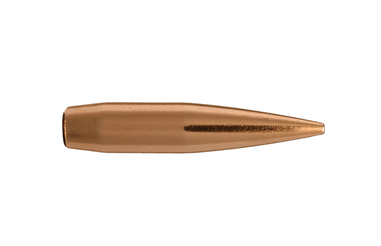 The Berger VLD Hunting Rifle Bullet is widely regarded as one of the flattest-shooting hunting bullets available. Its design mirrors that of the VLD Target Bullet but uses a thinner J4 Precision jacket to promote rapid expansion for hunting applications. Upon impact, the bullet is engineered to penetrate approximately 23 inches into the vitals before expanding, creating a large wound cavity of up to 15 inches, which results in significant tissue and organ damage and strong hydrostatic shock for an ethical kill. The secant ogive design reduces drag in flight, allowing for flatter trajectories, reduced wind drift, and higher retained velocity. VLD Hunting Bullets are especially popular for long-range hunting, with many shooters favoring loads that touch the rifling for single-shot use, though some rifles perform best with up to 0.150 inches of jump. Built with highly consistent J4 Precision jackets, these bullets are also prized by custom bullet makers.