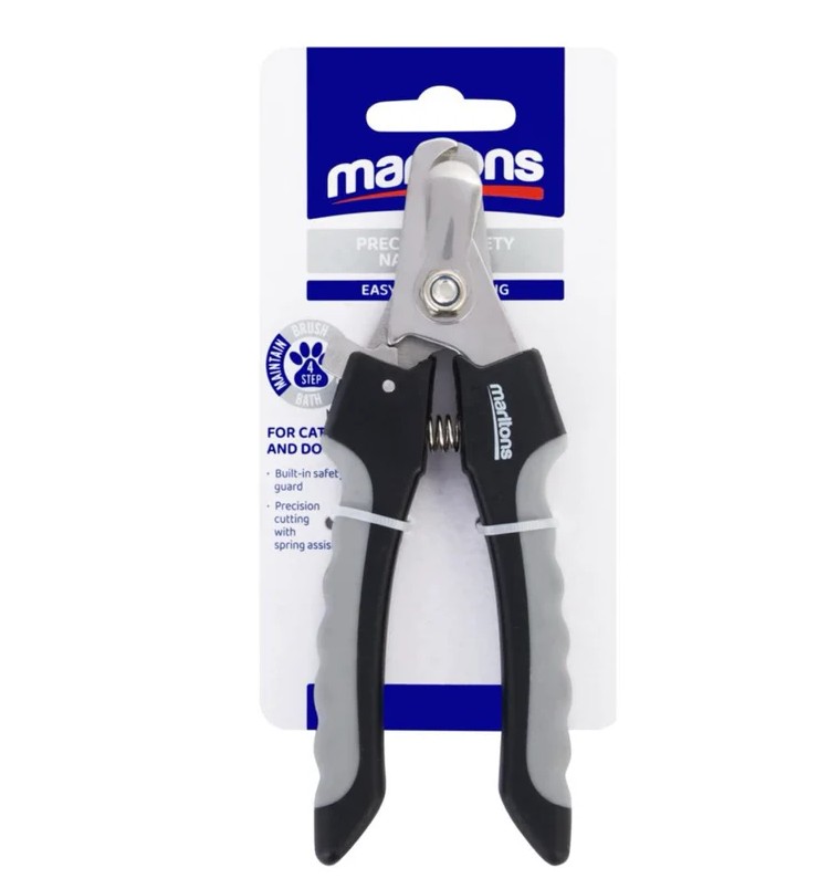 The Precision Safety Nail Clipper is designed to make at-home nail trimming simple, safe, and stress-free for both you and your pet. It helps keep your pets nails at a healthy length, preventing discomfort, snags, and injuries. The clipper features sharp stainless steel blades for clean, precise cuts, a built-in safety guard to avoid over-trimming, a safety lock for secure storage, and an ergonomic, non-slip handle for better control, making it ideal for home use on cats and dogs of all sizes.
