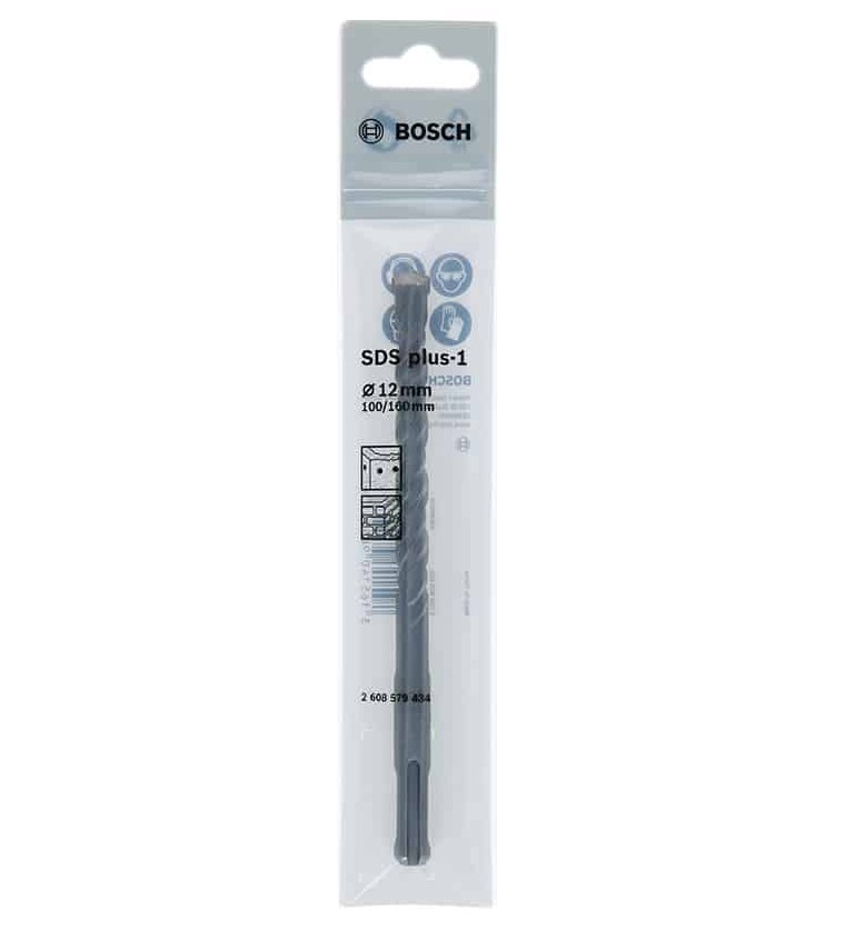 The Bosch Concrete Drill Bit SDS Plus-1 4-flute 12×100×160 mm is engineered for powerful and efficient drilling in concrete and masonry. With a 12 mm diameter, 100 mm working length, and 160 mm total length, it is well-suited for deeper drilling applications. Its 4-flute design promotes effective dust removal and smooth drilling performance, while the durable construction ensures reliable strength and longevity. Compatible with all SDS Plus rotary hammer drills, this drill bit is ideal for both professional and DIY concrete drilling tasks.