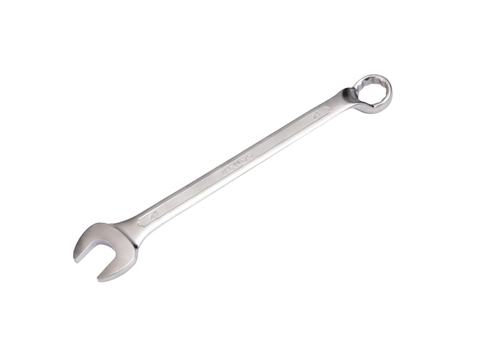 This tool is crafted from high-quality forged Chrome Vanadium (Cr-V) steel and features a 15° offset in line with DIN standards for precise and effective use. The satin chrome plating protects against corrosion, ensuring durability and long-lasting performance.