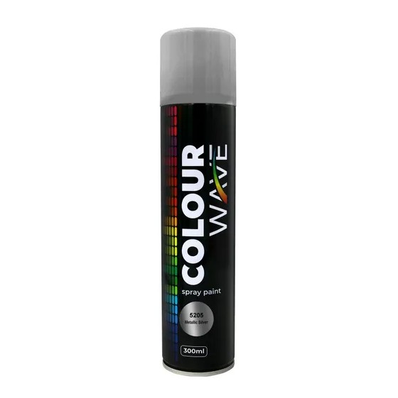 Elevate your DIY projects with colourwave Metallic Silver Spray Paint (300ml). This metallic spray paint delivers a stunning shimmer effect that enhances any surface it touches, adding a touch of glamour to your creations. Its versatile application and convenient 300ml size make it suitable for a wide range of decorative and creative projects.