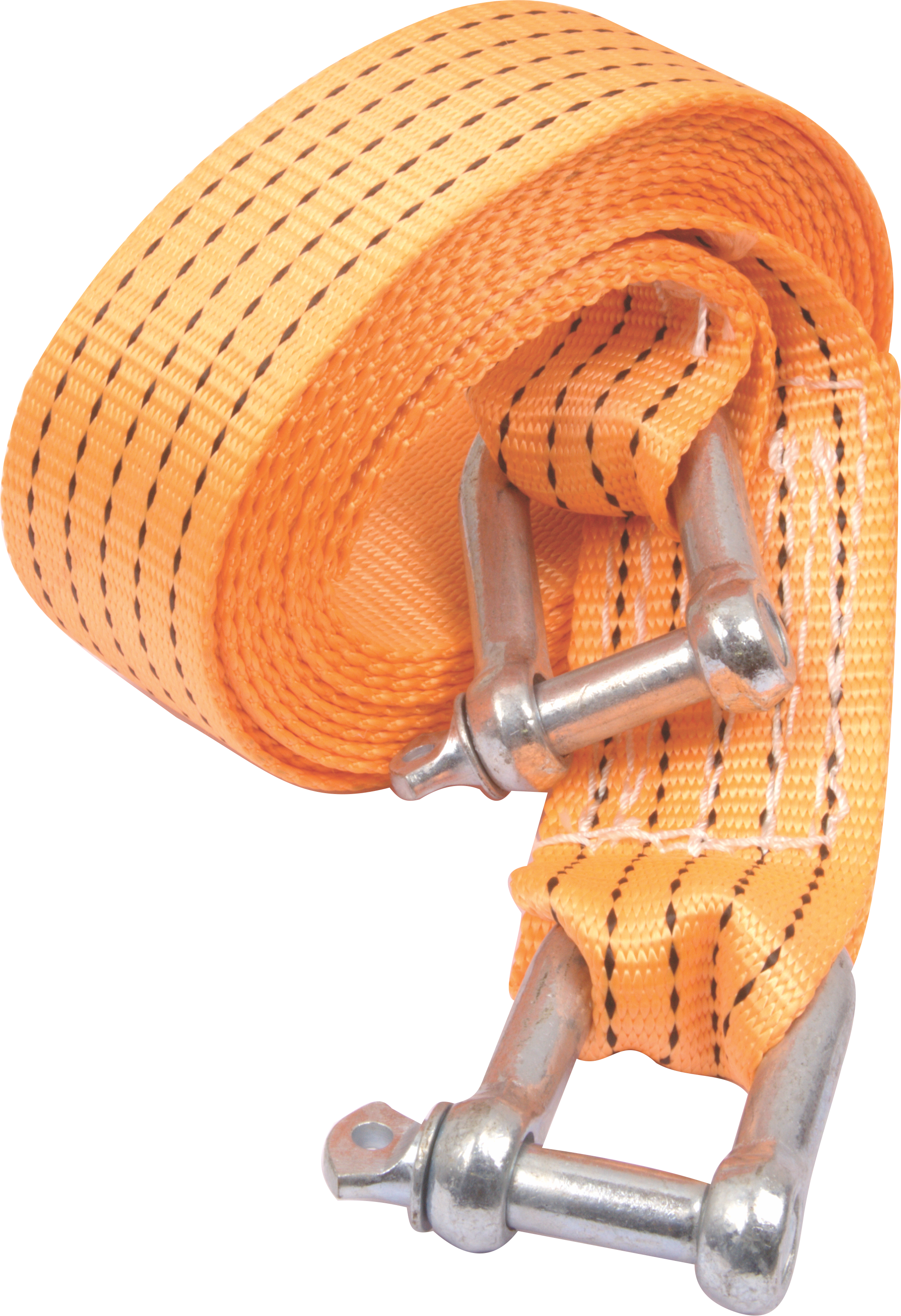A heavy-duty 4000kg, 3.5M towing strap featuring "D" shackles, contained in a reusable pouch for safe storage.