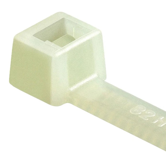 These cable ties are designed to operate reliably in temperatures ranging from -40ºC to +85ºC and meet UL94 V2 flammability standards for added safety. They feature inside serration to provide a strong, secure grip on bundled cables, ensuring they stay firmly in place. Installation is quick and simple, whether done by hand or using a tensioning tool. Made from 100% high-quality plastic, the ties offer durability and can be fully recycled, supporting environmentally friendly use.