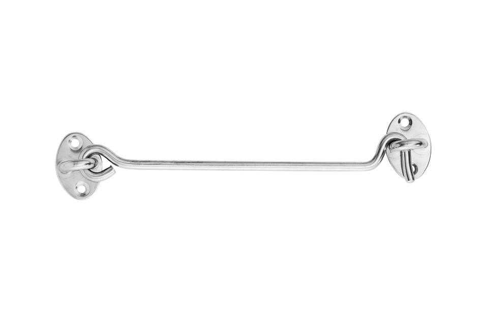 Upgrade the security and style of your doors with the sleek and durable Cabin Hook Stainless Steel MACKIE . This 200mm hook is perfect for keeping doors securely closed, whether indoors or outdoors.