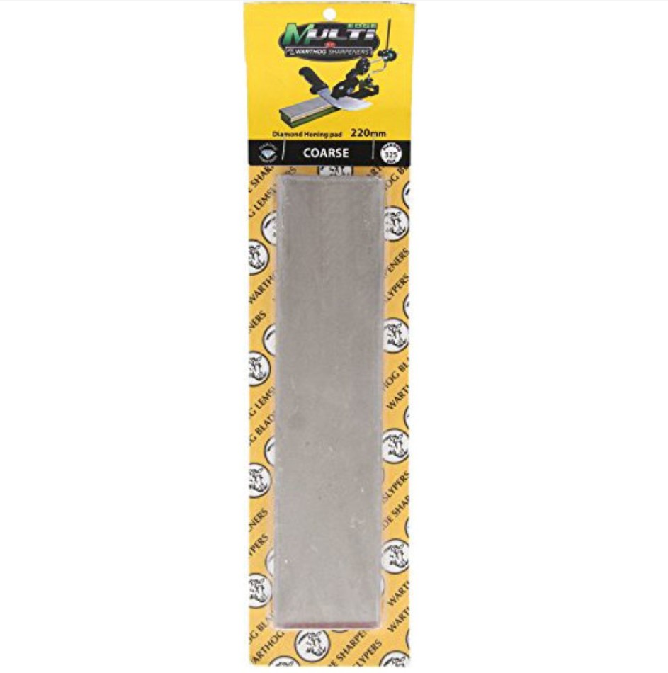 Elevate every blade you own with the precision and performance of the 220 x 50 mm Fine Multi-Edge 220 Diamond Stone (1000 Grit) from Warthog Sharpeners. Designed for everyone from passionate home cooks to dedicated DIYers, this premium sharpening stone restores dull edges quickly and effortlessly, delivering professional-level results in the kitchen, workshop, or outdoors. Its industrial-grade, 1000-grit diamond surface offers the ideal balance between efficient material removal and a refined, razor-sharp finish, while the evenly bonded diamonds ensure consistent grit distribution across the entire surface. Built to resist uneven wear and eliminate hot spots, it brings blades back to factory-fresh sharpness in minutes. Cleanup is just as simplewipe away metal residue, and its ready for the next taskso you can enjoy smooth, controlled cuts every time.