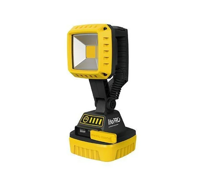 Illuminate your workspace with Litepros high-powered, rechargeable work lights, designed for versatility and reliability. These cost-effective, high-quality portable lighting solutions use advanced lithium-ion battery technology that lasts up to five times longer than standard batteries, and are equipped with quality LEDs that deliver bright high-lumen output with three selectable power and light modes. Featuring a 2.1-amp USB output for quick emergency charging of smart devices, Litepro lights are ultra-lightweight, compact, and powerful, making them an essential addition to any tool kit or camping gear. Ideal for portable backup lighting, Litepro work lights are a dependable solution whether you are working on a project, exploring the outdoors, or need reliable emergency illumination.