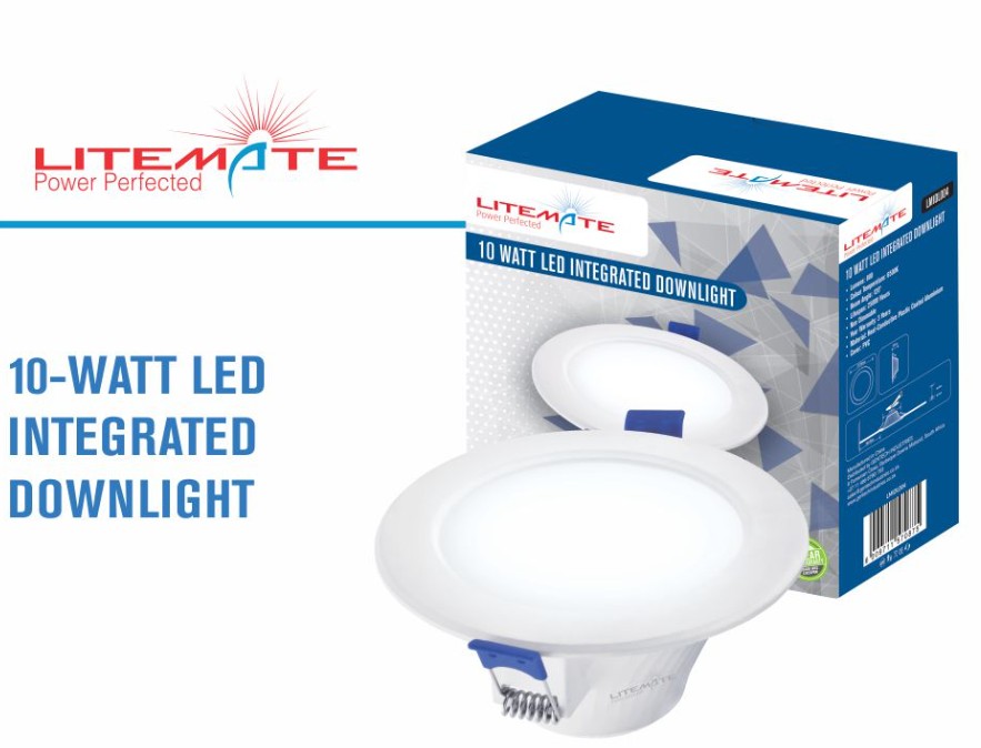This led integrated downlight delivers bright, energy-efficient illumination with a 10-watt power consumption that provides an ideal balance between performance and energy savings. Producing 800 lumens of light output, it ensures excellent visibility in any space, while the wide 120° beam angle allows for even and uniform light distribution across the area.